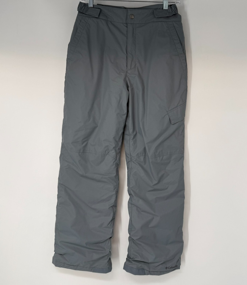 Columbia Ice Slope II Snow Ski Pants Youth XL Carbon Gray Fleece Lined SB8379